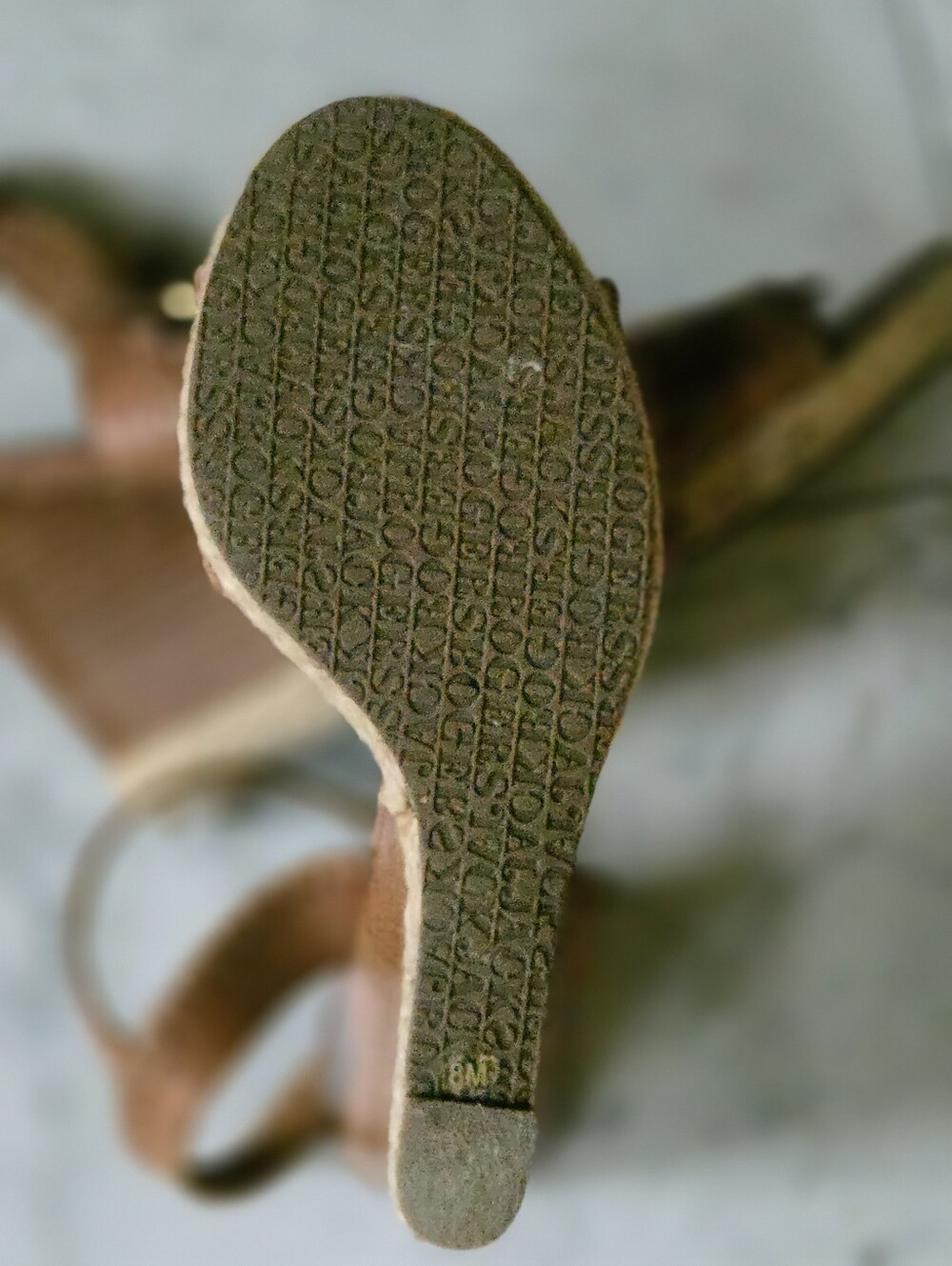 Jack Rogers Clare  Medalion Carmel Brown Leather Wedge Sandals 8 - Picture 5 of 8
